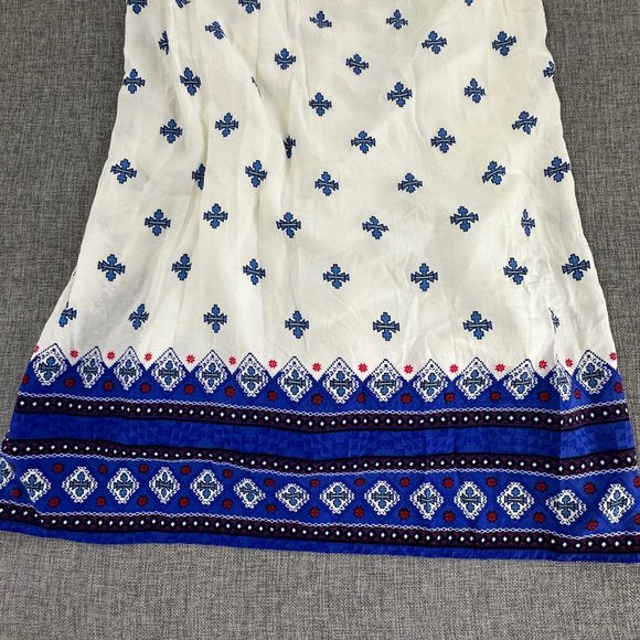 Lulu's‎ Mini Dress Relaxed Fit Blue & Ivory Sleeveless Small Lined Lightweight - Picture 5 of 15